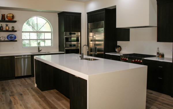 White Caesarstone Kitchen