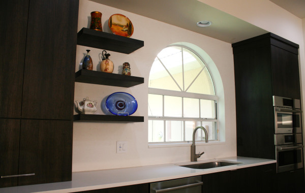 White Caesarstone Kitchen