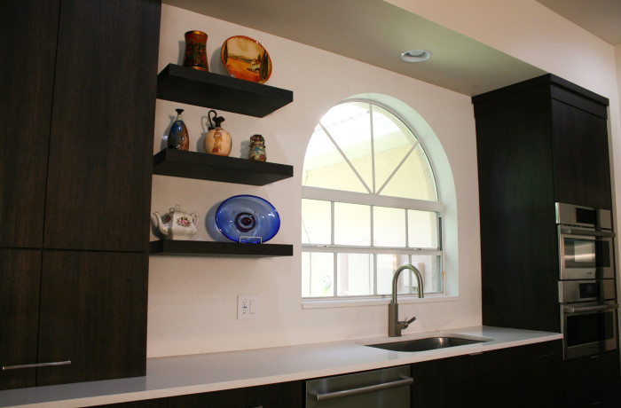 White Caesarstone Kitchen