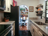 White Macabus Galley Kitchen