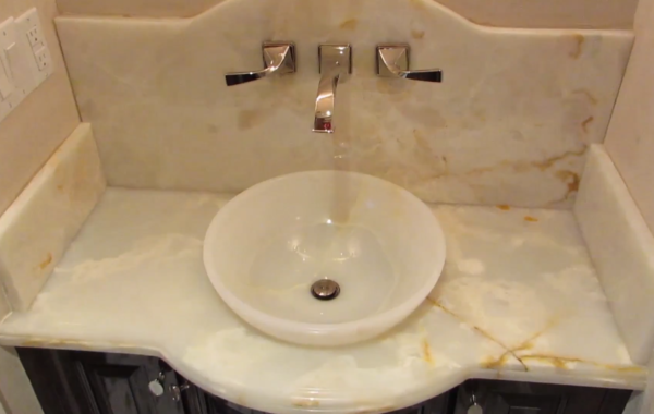 White Onyx Vanity Top