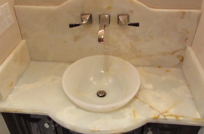 White Onyx Vanity Top